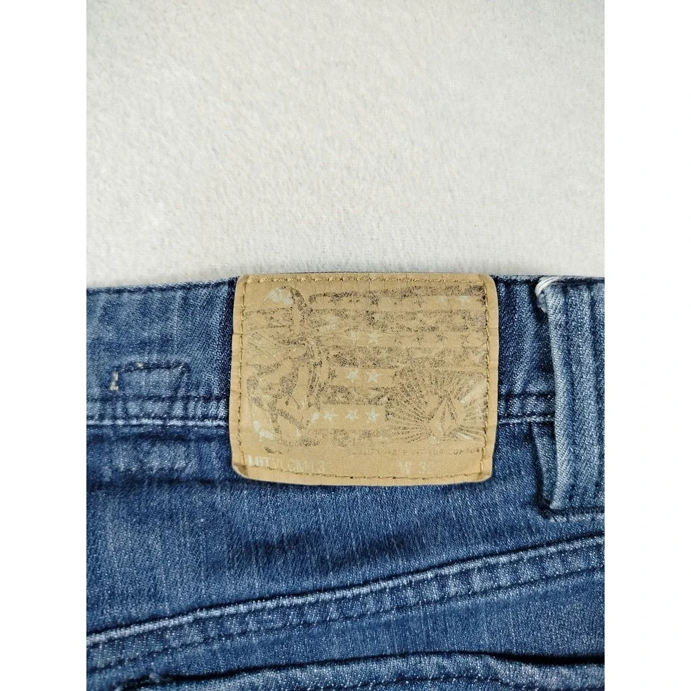 Volcom Vorta Jeans Mens 32 Blue Slim Fit Straight Denim Skater Grunge Skatelife